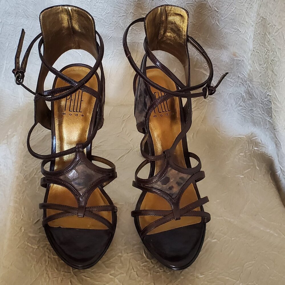 BOSTON PROPER Pelle Moda Snake Anaconda High Heel